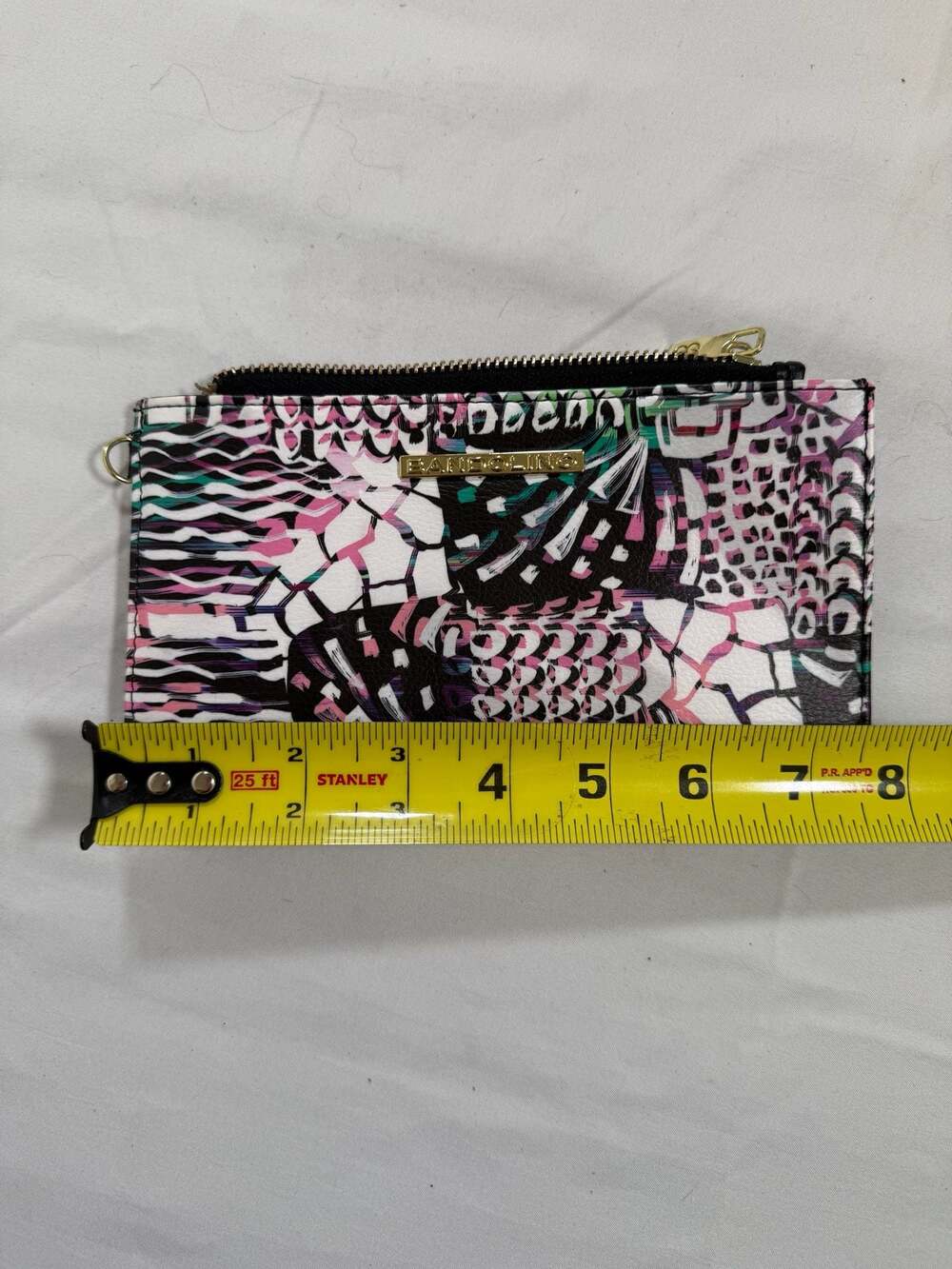 Bandolino Multi-Color Abstract Print Zip Top Pouch Wallet